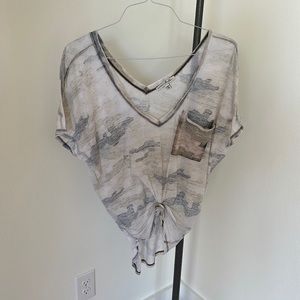 Express distressed Camo tee shirt